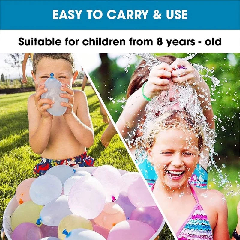333Pcs Quick Fill Water Balloons Self-Tying Water Bombs Kids Summer Outdoor Pool Beach Splash Toys Family Party Fun Games