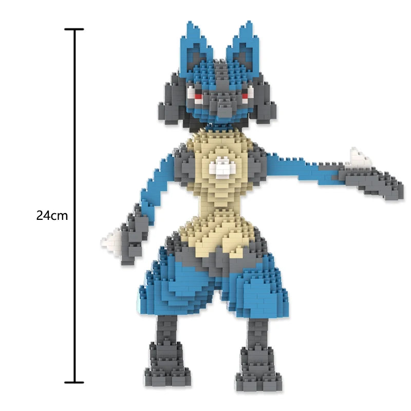 Pokemon Gengar Lucario Mewtwo Building Blocks Piplup Mega Rayquaza Charizard Assembled Mini Bricks Toys For Kid Christmas Gift