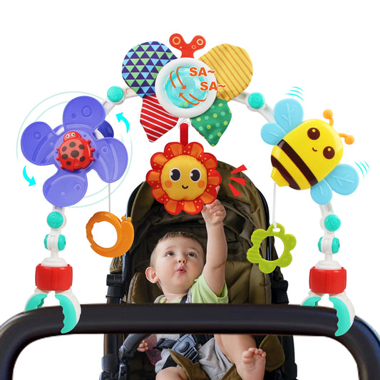 Baby Stroller Arch Toys Bouncer Toy Pram Activity Arch Toys Fine Motor Skills Toys Sensory Development Baby Car S