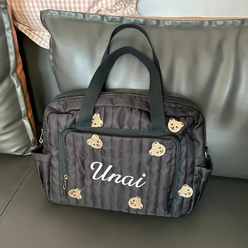 Personalized Name Mommy Bag Handheld One Shoulder Oblique Cross Bag Outgoing Convenient Multi Functional Mother and Baby Bag