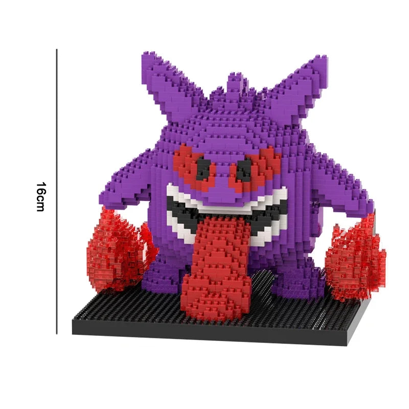 Pokemon Gengar Lucario Mewtwo Building Blocks Piplup Mega Rayquaza Charizard Assembled Mini Bricks Toys For Kid Christmas Gift