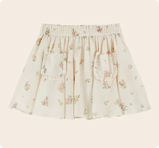 2026 SS Summer Embroidered flowers Girl Denim Dress EM Pleated Kids Short Sleeve Princess Dresses Clothes