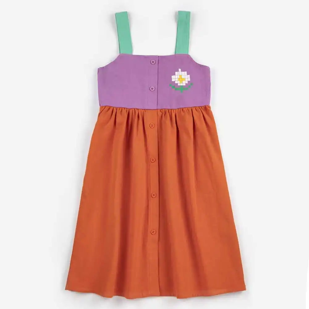 Fashion Girls Dress 2026 Spring Summer Flower Printed Fashion Dresses Baby Kids Skirts Series Outfit Clothing