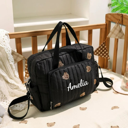 Personalized Name Mommy Bag Handheld One Shoulder Oblique Cross Bag Outgoing Convenient Multi Functional Mother and Baby Bag