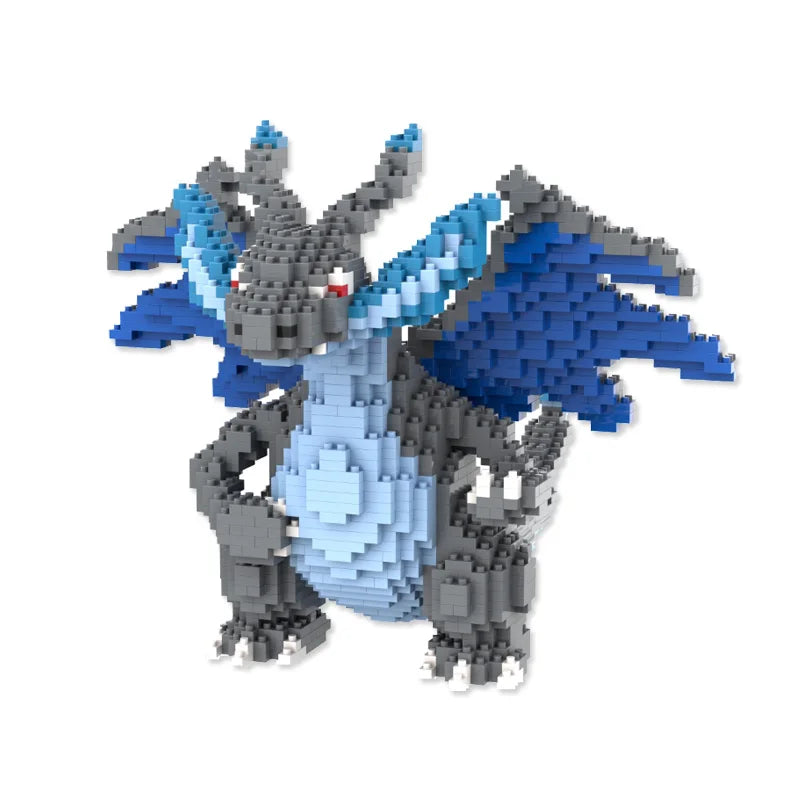 Pokemon Gengar Lucario Mewtwo Building Blocks Piplup Mega Rayquaza Charizard Assembled Mini Bricks Toys For Kid Christmas Gift