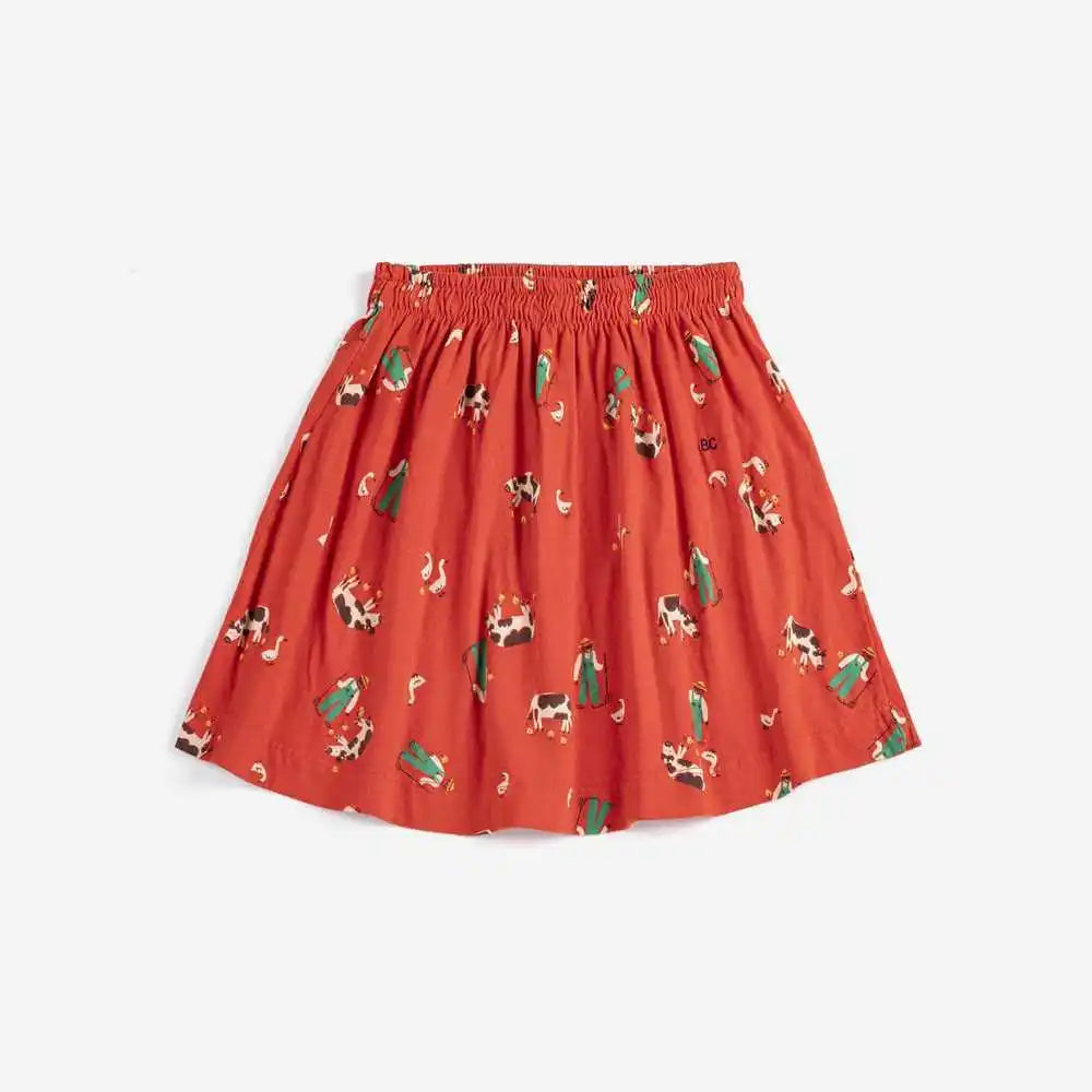Fashion Girls Dress 2026 Spring Summer Flower Printed Fashion Dresses Baby Kids Skirts Series Outfit Clothing