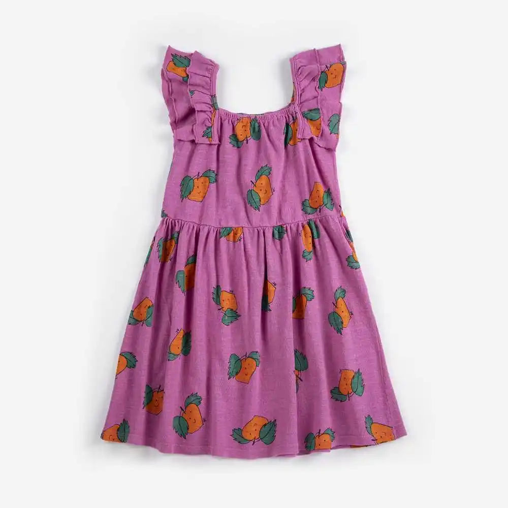 Fashion Girls Dress 2026 Spring Summer Flower Printed Fashion Dresses Baby Kids Skirts Series Outfit Clothing